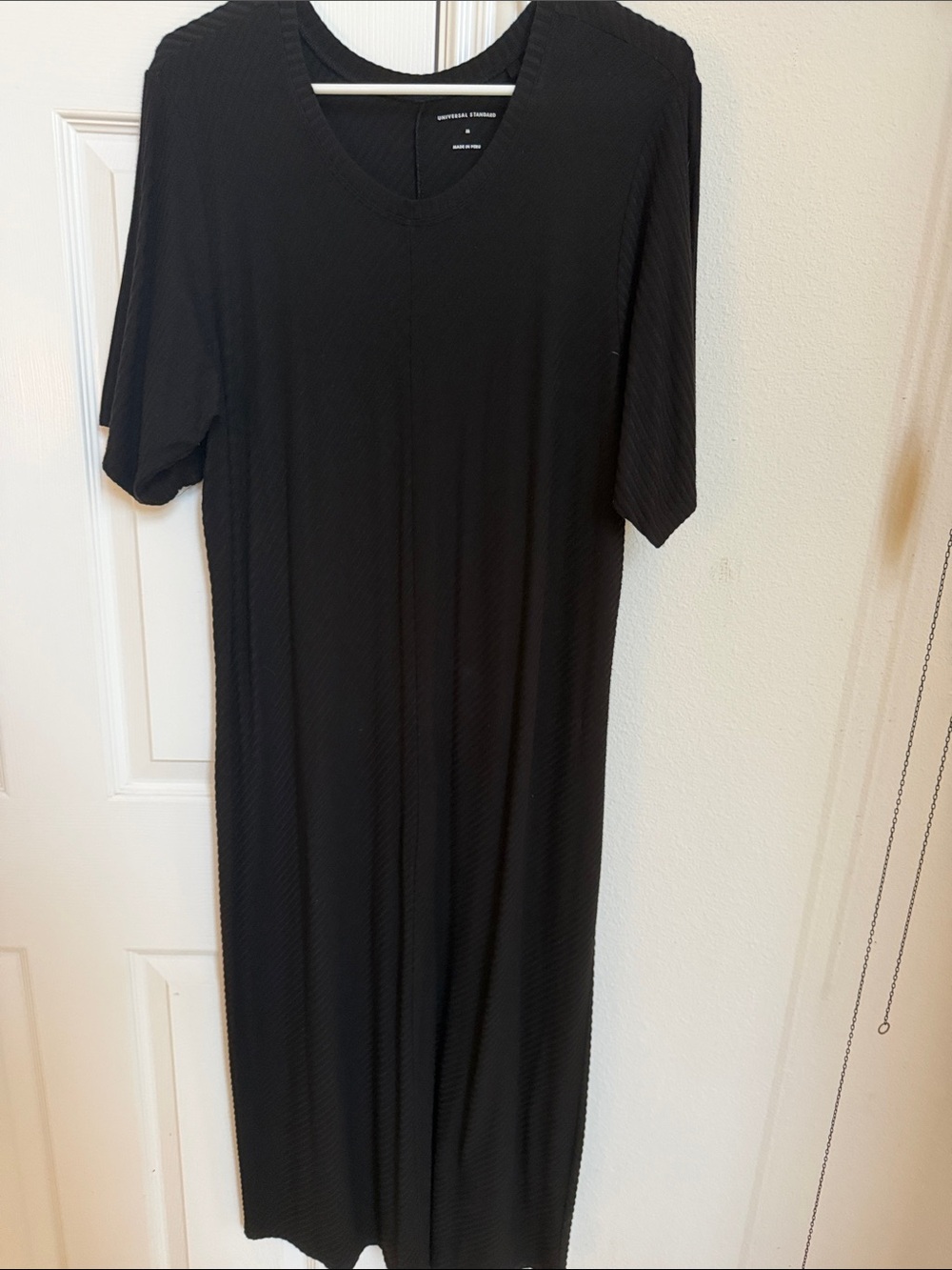 Universal Standard Black V-Neck Midi Dress Sz M (18-20)